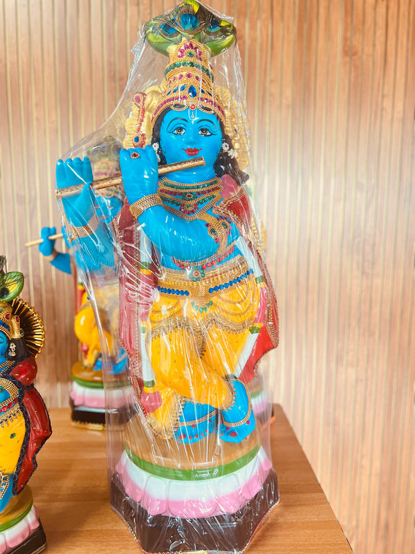 Krishna Idol – Handcrafted with Devotion | 12 to 33 Inch Spiritual Statue for Home & Pooja
