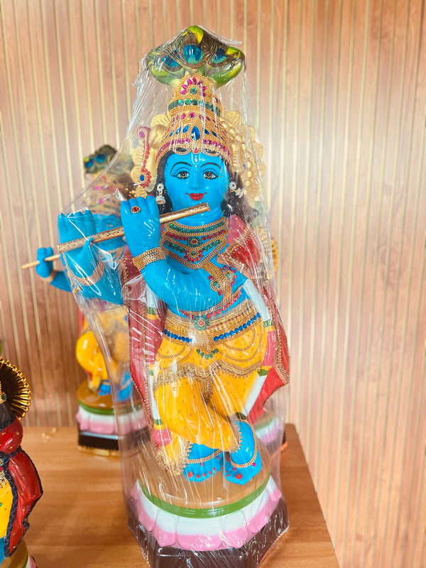Krishna Idol – Handcrafted with Devotion | 12 to 33 Inch Spiritual Statue for Home & Pooja
