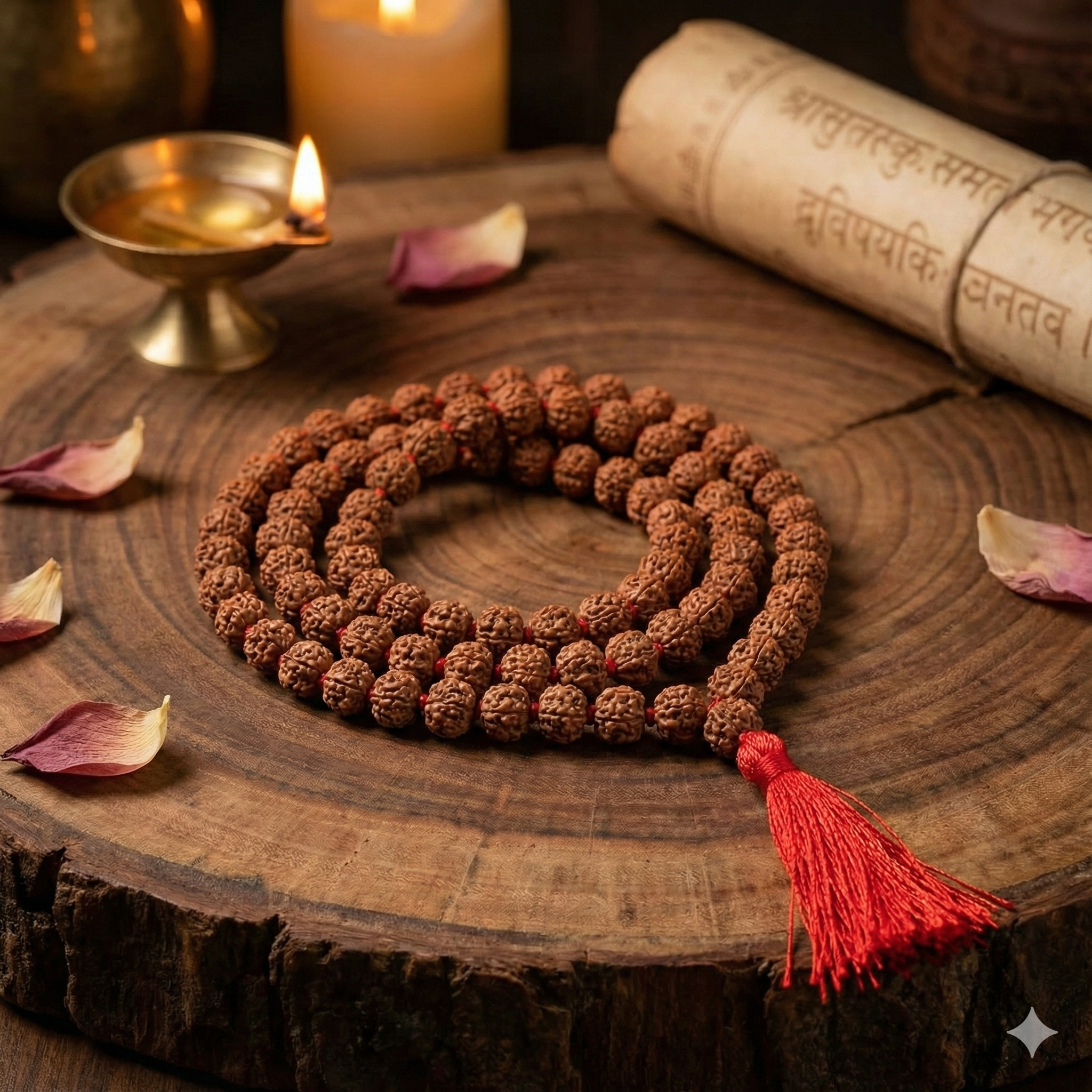 Krishnapath Rudraksha Mala Original Brown - 7-8 mm with Lab Certificate | 5 Mukhi Rudraksha Mala 108+1 Beads | Kanthi Mala for Japa, Puja & Daily Wear Secondary image