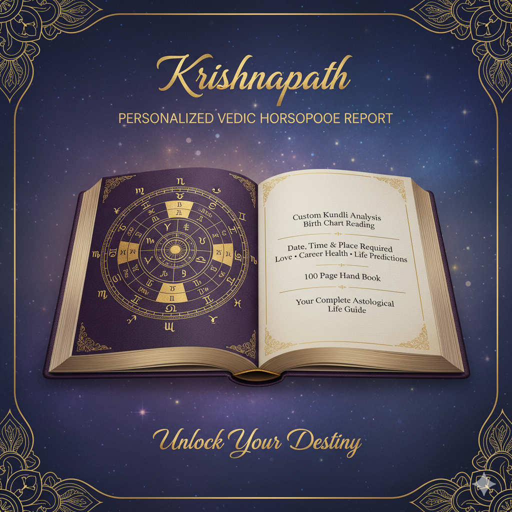 Personalized Vedic Horoscope Report | Custom Kundli Analysis | Birth Chart Reading | Love, Career, Health & Life Predictions | Hand Book| Date, Time & Place Required